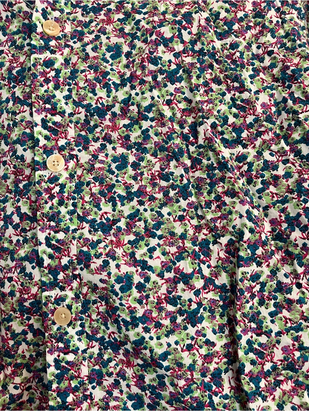 Scotch & Soda Floral button up White, Pink, Green & Navy Blue size small - Picture 2 of 6